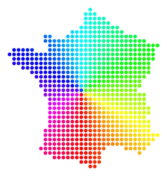 Spektral daire nokta Fransa: — Stok Vektör