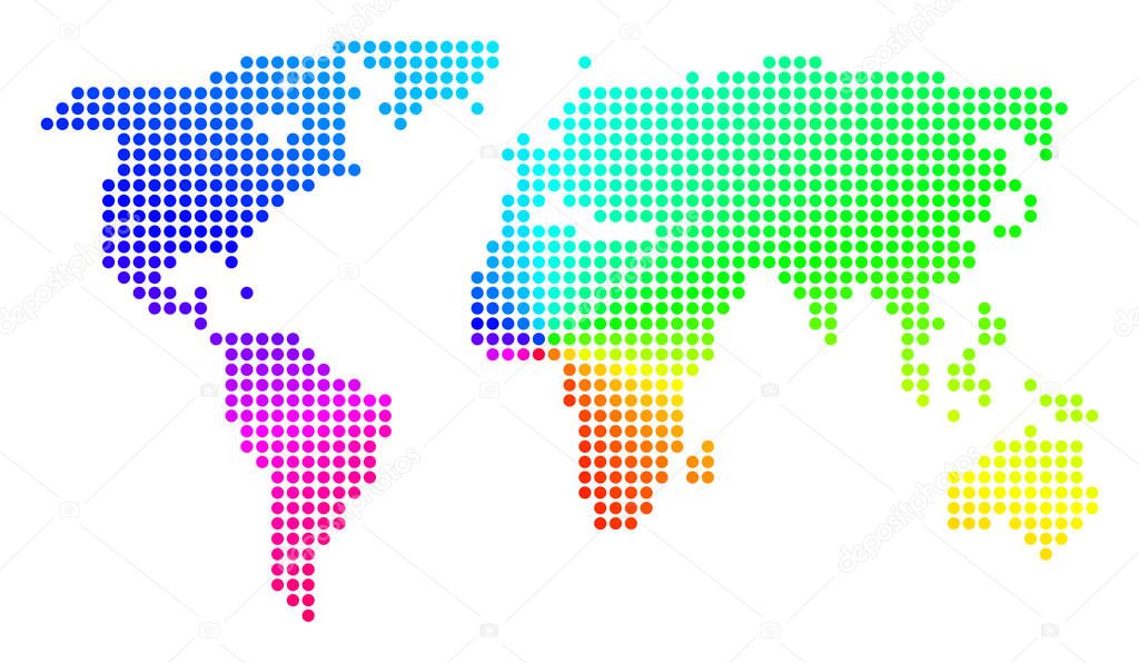 Spectrum Sphere Dot World Map