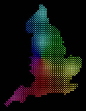Spektral noktalı İngiltere harita