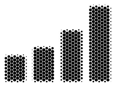 Yarı ton nokta çubuk grafik simgesini