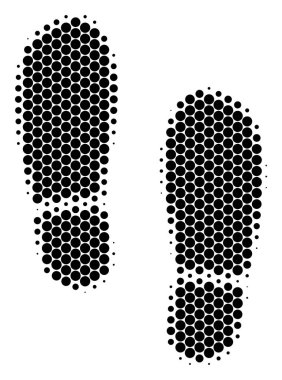 Yarı ton nokta önyükleme ayak izleri simgesi