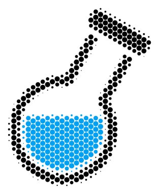 Yarı ton nokta kimya tüp simgesi