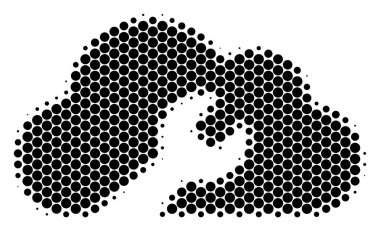 Yarı ton nokta bulutu anahtar araçları simgesine