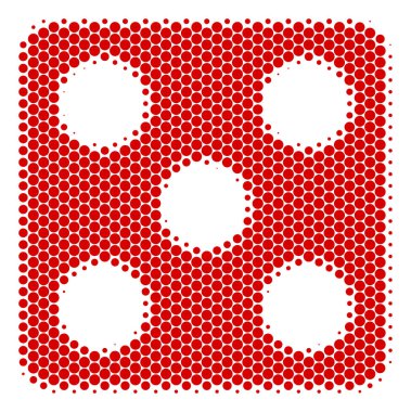 Yarı ton nokta zar simgesi