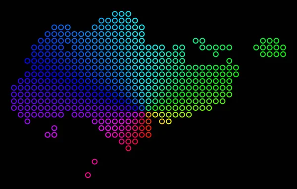 光谱点新加坡地图 — 图库矢量图片