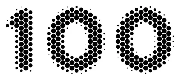 Піктограма тексту Halftone Dot 100 — стоковий вектор