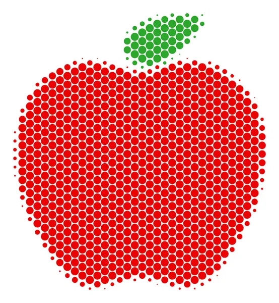 Félárnyék Dot Apple ikonra — Stock Vector