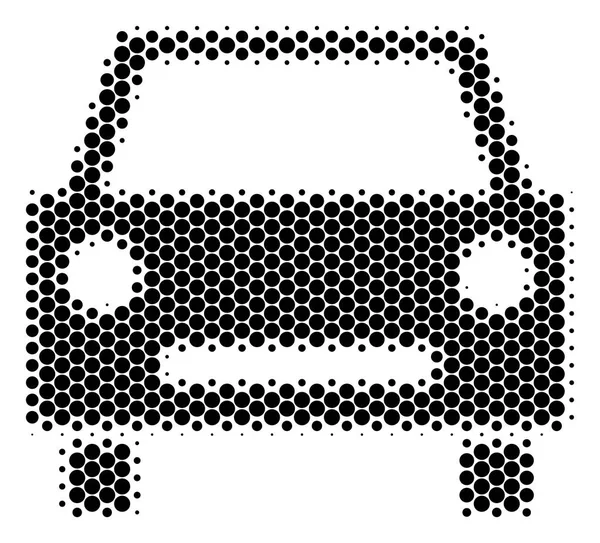 Icône de voiture Halftone Dot — Image vectorielle