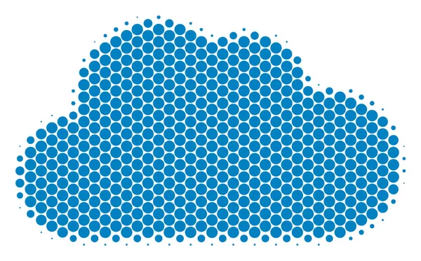 Halftone Dot Cloud Icon — Stock Vector