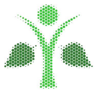 Yarı ton nokta ekoloji adam simgesi