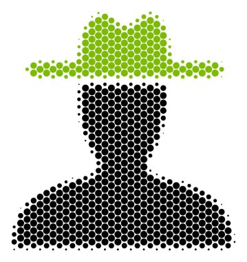 Yarı ton nokta çiftçi simgesi