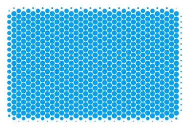 Yarı ton nokta dolu dikdörtgen simgesini