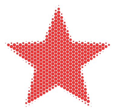 Yarı ton nokta havai fişek yıldız simgesi