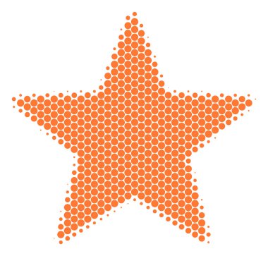 Yarı ton nokta havai fişek yıldız simgesi