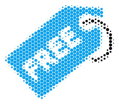 Yarı ton nokta ücretsiz bir ses etiketi simgesi