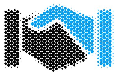 Yarı ton nokta el sıkışma simgesi