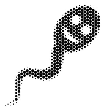 Yarı ton nokta mutlu Spermatozoon simgesi