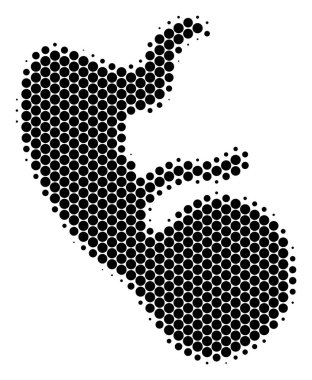 Yarı ton nokta insan embriyo simgesi