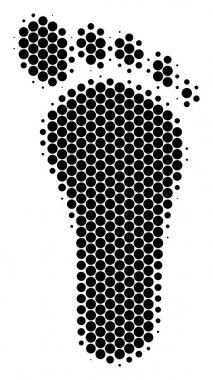 Yarı ton nokta insan ayak izi simgesi