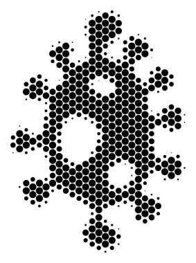 Yarı ton nokta enfeksiyon hücre simgesi