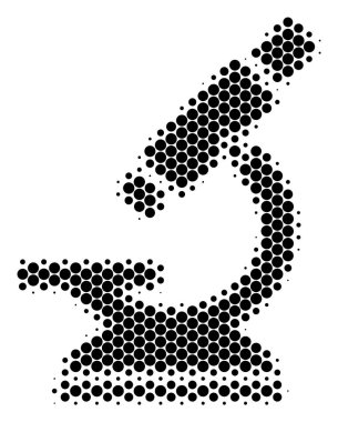 Yarı ton nokta mikroskop simgesi