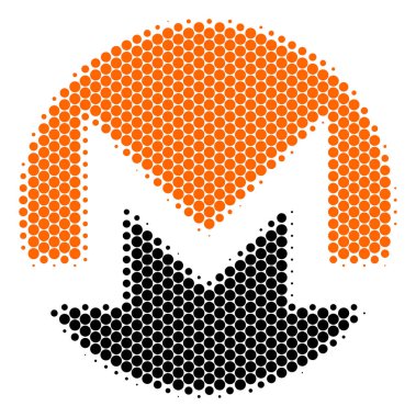 Yarı ton nokta Monero para birimi simgesi