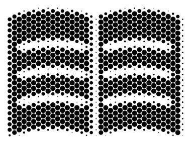 Yarı ton nokta açık kitap simgesi