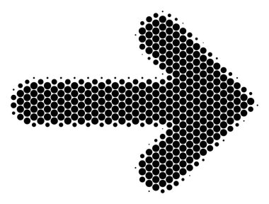 Yarı ton nokta sağ ok simgesi