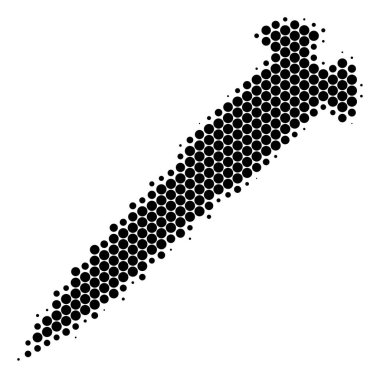 Yarı ton nokta vida simgesi