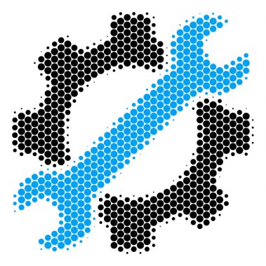 Yarı ton nokta hizmet araçlar simgesi