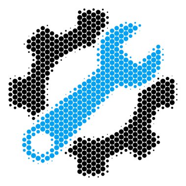 Yarı ton nokta hizmet araçlar simgesi