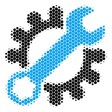 Yarı ton nokta hizmet araçlar simgesi