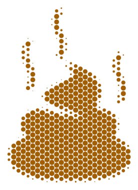 Yarı ton nokta bok kokusu simgesi