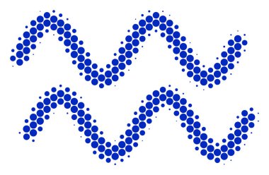 Yarı ton nokta Sinusoid dalgalar simgesi