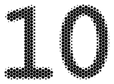 Yarı ton nokta on basamak metin simgesini