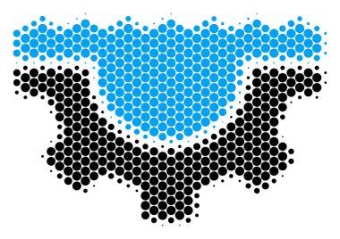 Yarı ton nokta su Servisi dişli simgesini