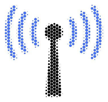 Yarı ton nokta Wi-Fi istasyonu simgesi