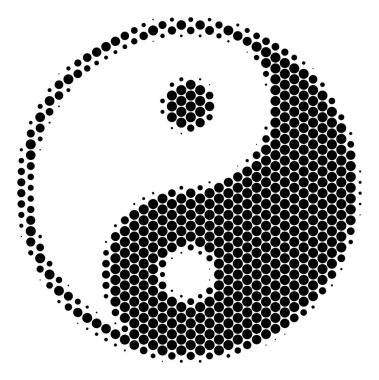 Yarı ton nokta Yin Yang simgesi
