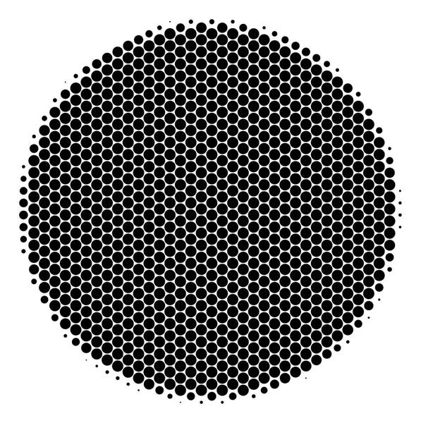 Icône de cercle rempli de demi-tons — Image vectorielle