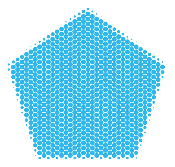 Yarı ton nokta dolu Pentagon simgesi