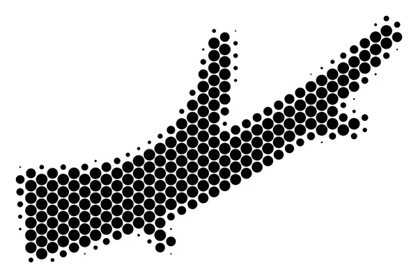 Halftone Dot brandhout pictogram — Stockvector