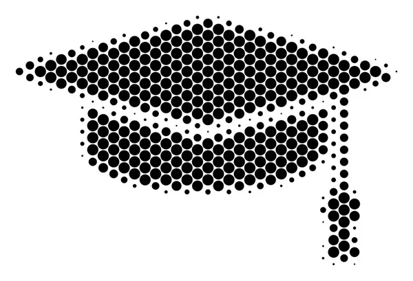 Піктограма Halftone Dot Graduation Cap — стоковий вектор