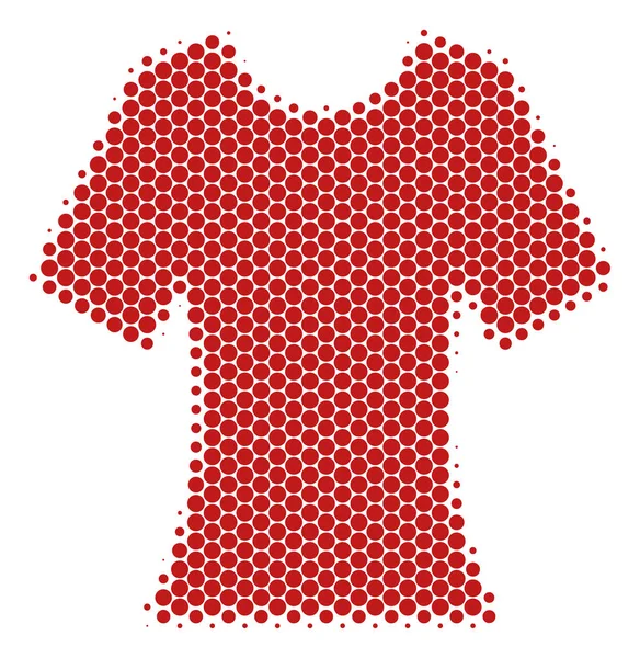 Halftone Dot Lady T-Shirt Icon — Stock Vector