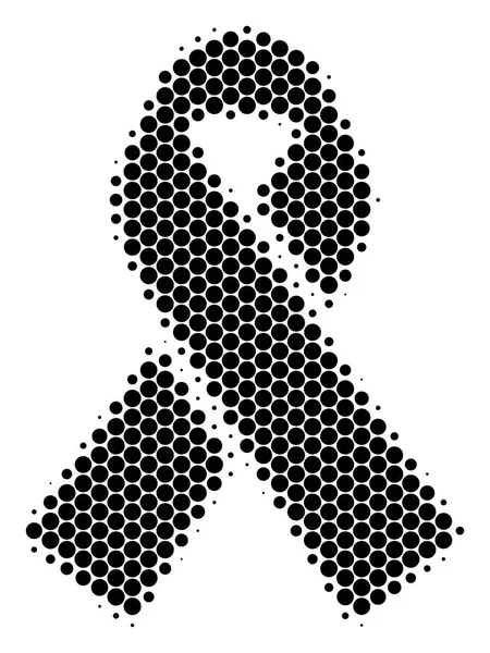 Halftone Dot rouw lint pictogram — Stockvector