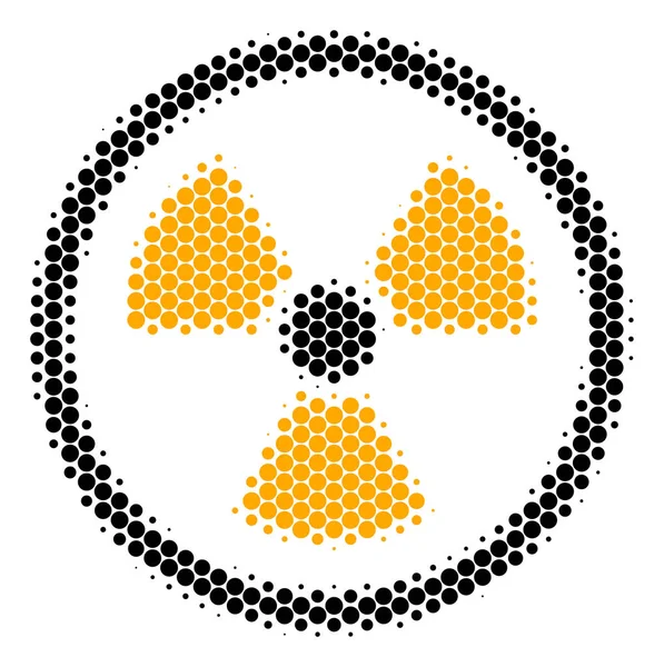 Yarı ton nokta radyoaktif simgesi — Stok Vektör