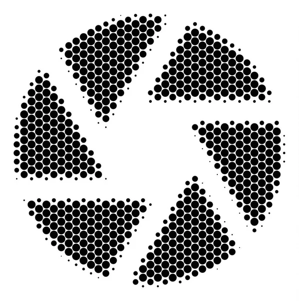 Icono de obturador de punto de medio tono — Archivo Imágenes Vectoriales