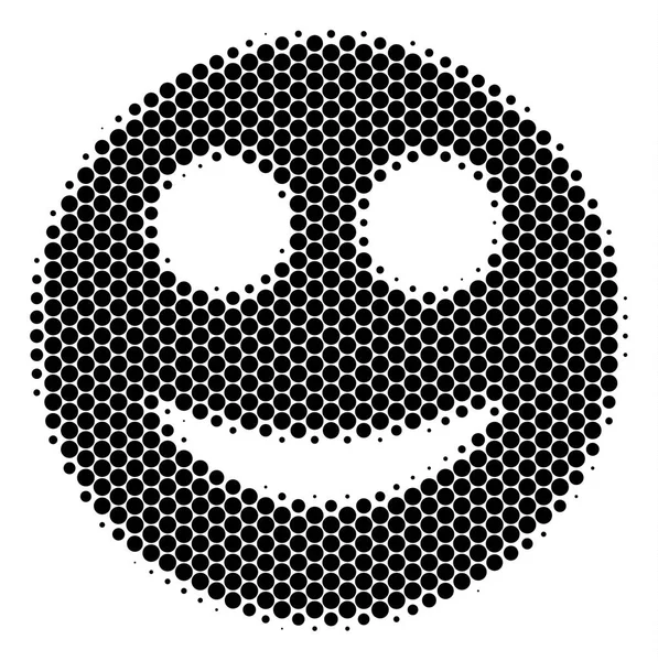 Icône de sourire demi-ton — Image vectorielle