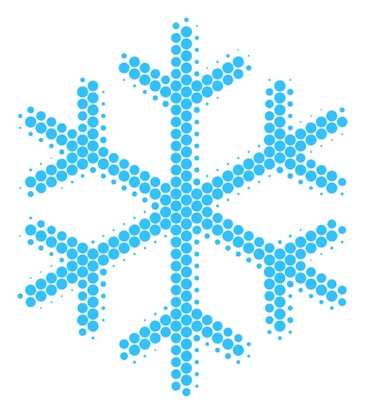 Halftone Dot Snowflake pictogram — Stockvector