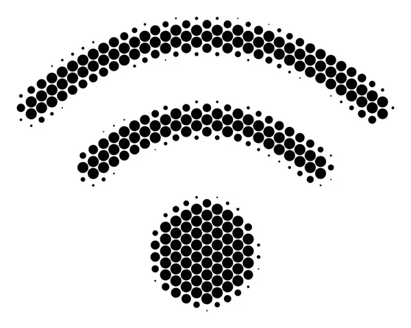 ハーフトーン ドットの Wi-fi アイコン — ストックベクタ