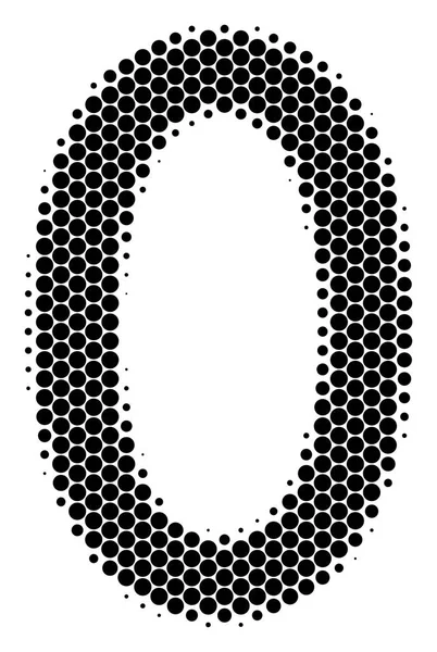 Μεσοτονικό Dot μηδέν ψηφίο εικονίδιο — Διανυσματικό Αρχείο